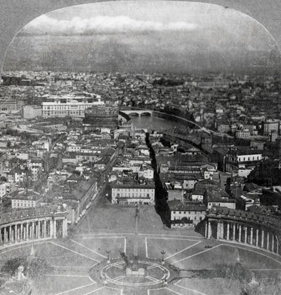 Rome, la ville éternelle, depuis le balcon de Saint-Pierre, Italie, 1904 - Keystone View Company