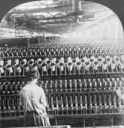 Salle de filature, Philadelphie, Pennsylvanie, États-Unis, fin 19e ou début 20e siècle - Keystone View Company