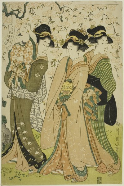 Arbres célèbres de la capitale orientale : Le cerisier à Naruko (Toto meiboku Naruko no sakura) - Kikukawa Eizan