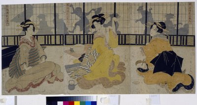 Fête des trois beautés - Kikukawa Eizan