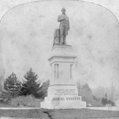 Statue de Daniel Webster, Central Park, New York, USA, fin du XIXe ou début du XXe siècle - Kilburn Brothers