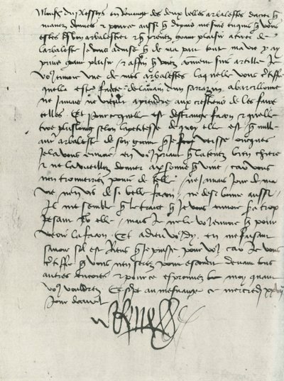 Lettre du roi René d