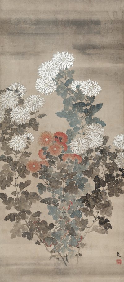 Chrysanthèmes, milieu des années 1600 - Kitagawa Sosetsu