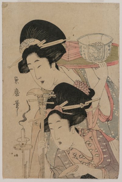 Deux geishas à côté d
