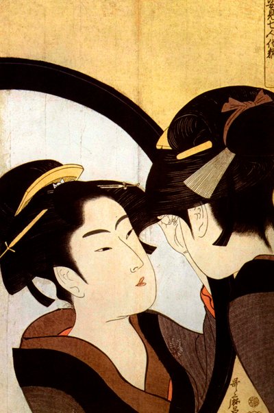 Une beauté devant le miroir, vers 1793 - Kitagawa Utamaro