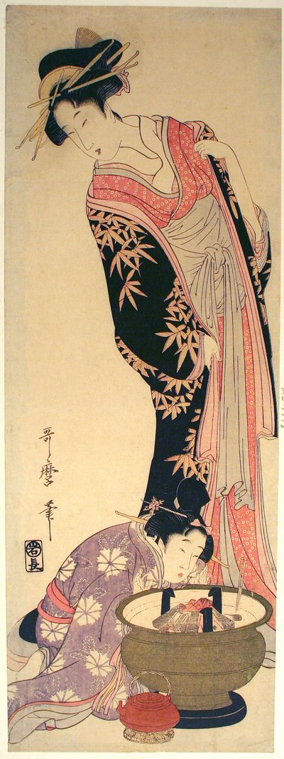 Une courtisane et son assistante - Kitagawa Utamaro