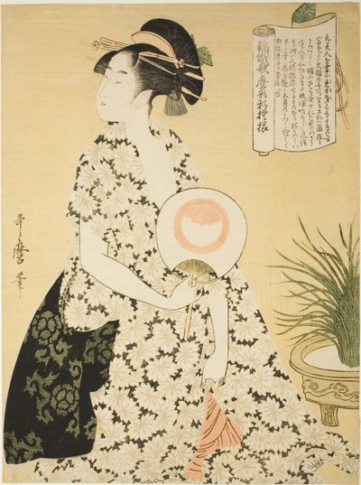 Beauté portant un kimono d
