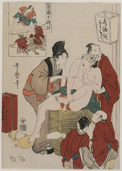 Chushingura : Acte X du Magasin de la loyauté - Kitagawa Utamaro