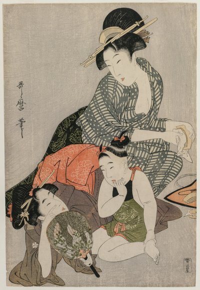 Nettoyage des peignes - Kitagawa Utamaro