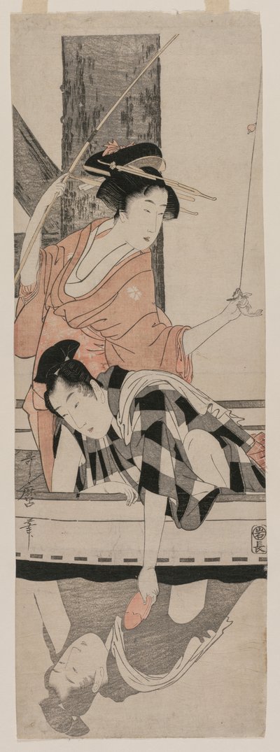 Couple dans un bateau - Kitagawa Utamaro