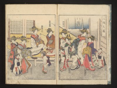 Courtisanes dans une chambre - Kitagawa Utamaro