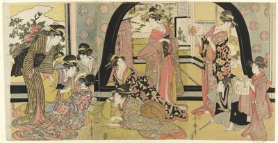 Tirage au sort pour les prix (Ho biki) - Kitagawa Utamaro