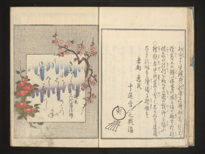 Poème avec fleurs de printemps - Kitagawa Utamaro