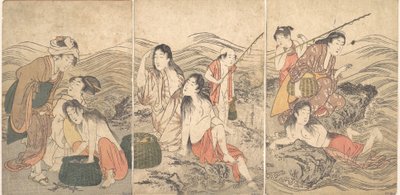 Jeunes pêcheuses et baigneuses, 1791 - Kitagawa Utamaro