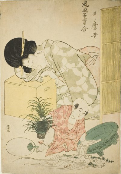 Poisson rouge, de la série "Comparaison élégante des petits trésors" - Kitagawa Utamaro