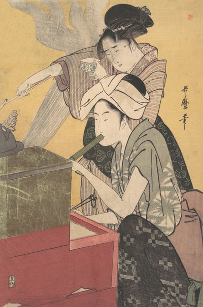 Dans la cuisine, vers 1794-95 - Kitagawa Utamaro