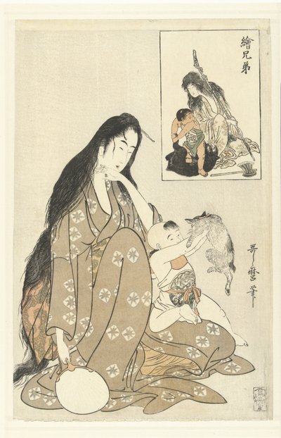 Kintoki et Yamauba - Kitagawa Utamaro
