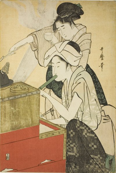 Scène de cuisine - Kitagawa Utamaro