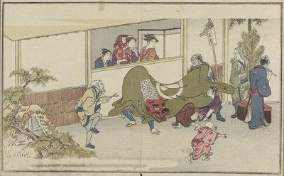 Danse du lion - Kitagawa Utamaro