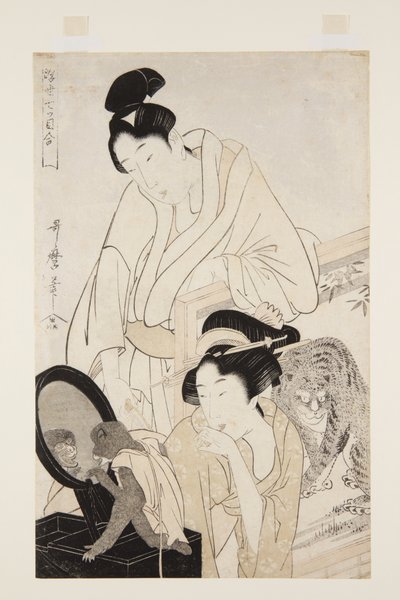 Singe et tigre - Kitagawa Utamaro
