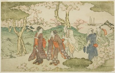 Mont Goten, du livre illustré "Statue de Fugen (Fugen-zo)" - Kitagawa Utamaro