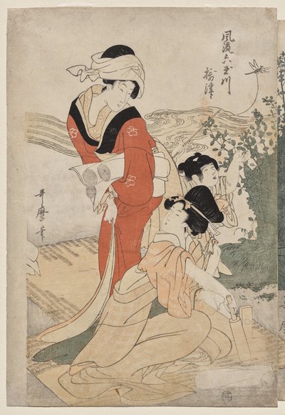 Province de Musashi de la série Six rivières précieuses à la mode - Kitagawa Utamaro
