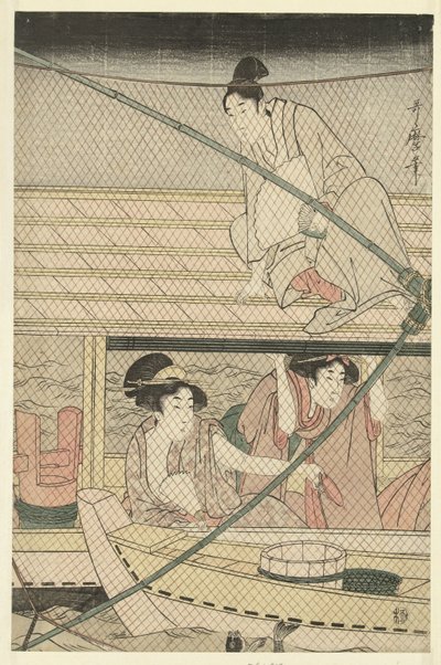 Pêche nocturne - Kitagawa Utamaro