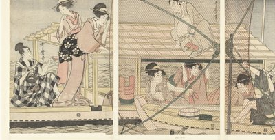 Pêche nocturne - Kitagawa Utamaro