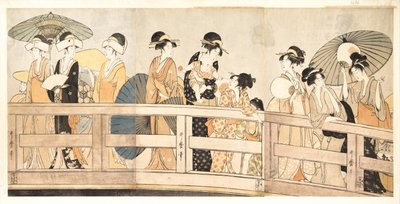 Sur et sous le pont de Ryogoku, vers 1800 - Kitagawa Utamaro
