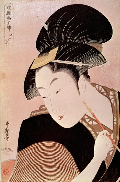 Portrait de femme. Estampe japonaise d