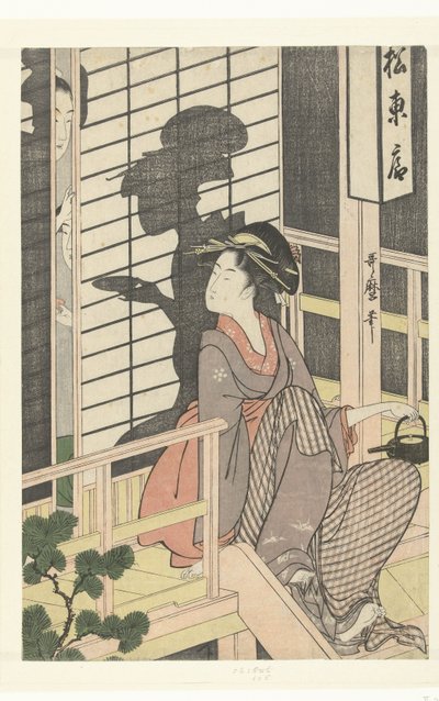 Serveuse de la maison de thé Matsu Higashiya - Kitagawa Utamaro