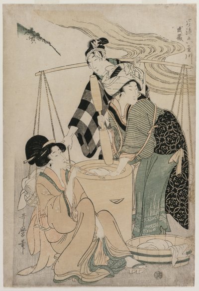 Province de Settsu de la série Six rivières précieuses à la mode Furyu Mu Tamagawa, vers 1804 - Kitagawa Utamaro