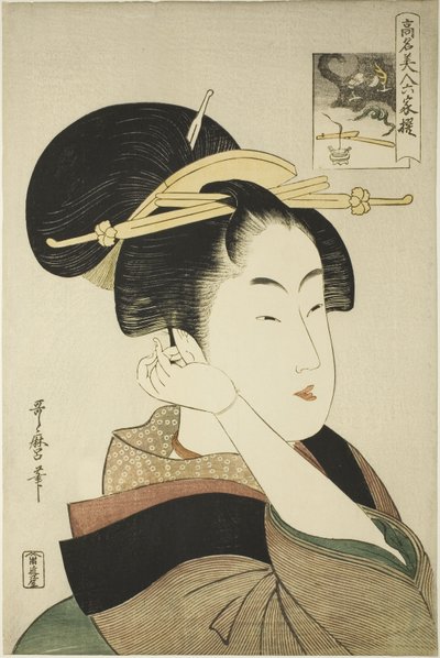 Tatsumi Roko, de la série Beautés renommées comparées aux six poètes immortels - Kitagawa Utamaro