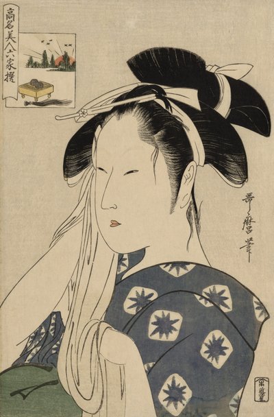 La Veuve Asahiya, de la série Beautés Renommées Comparées aux Six Poètes Immortels - Kitagawa Utamaro