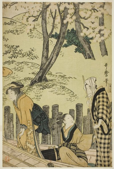 Le quai à Mimeguri - Kitagawa Utamaro