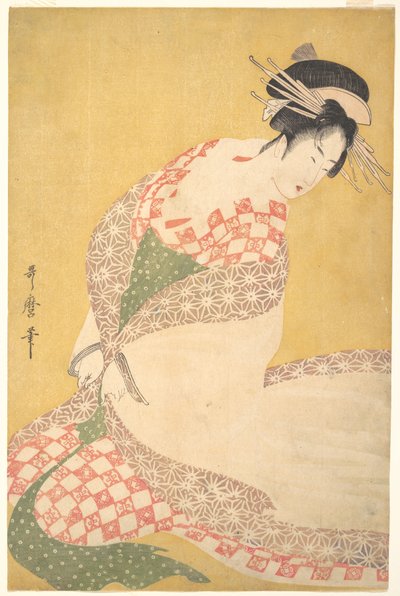 La robe extérieure - Kitagawa Utamaro