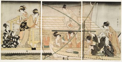Le filet à écope - Kitagawa Utamaro