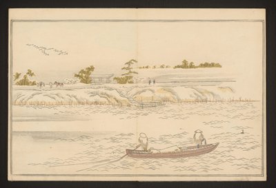 Les rives de la rivière Sumida sous la neige - Kitagawa Utamaro