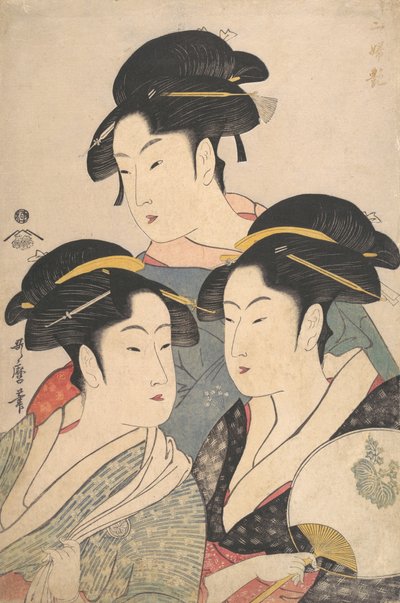 Trois beautés de la période Kwansei, vers 1791 - Kitagawa Utamaro