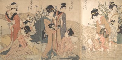 Femmes et enfants sur les rives d