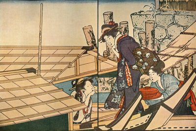 Femmes sur un bateau - Kitagawa Utamaro