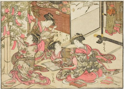 Courtisanes de Shin Kanaya, du livre "Miroir des belles femmes des quartiers de plaisir (Seiro bijin awase sugata kagami)", vol. 2 - Kitao Shigemasa