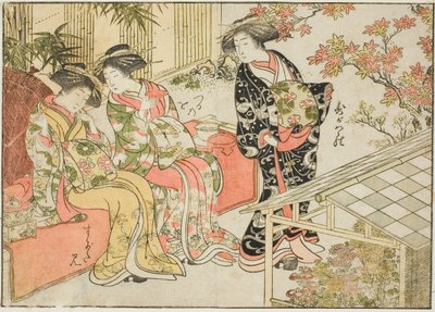 Courtisanes de Tsuruya, du livre "Miroir des Belles Femmes des Quartiers de Plaisir (Seiro bijin awase sugata kagami)," vol. 2 - Kitao Shigemasa
