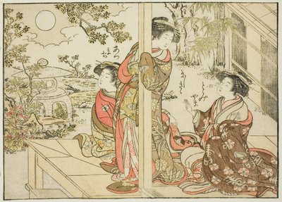 Courtisanes de Yotsumaya, du livre "Miroir des belles femmes des quartiers de plaisir (Seiro bijin awase sugata kagami)," vol. 2 - Kitao Shigemasa