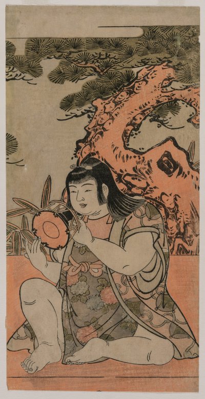 Poupée jouant du tambour à main - Kitao Shigemasa