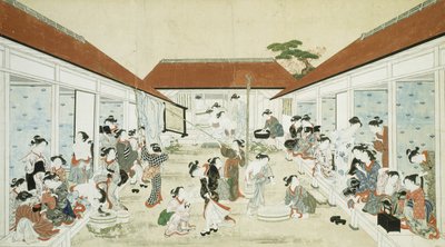 Bains et blanchisserie pour femmes - Kitao Shigemasa