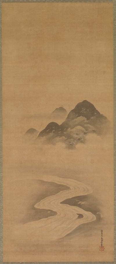 Minamoto no Nakakuni rend visite à Lady Kogō - Kiyohara Yukinobu