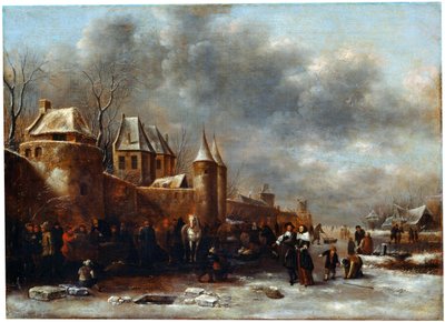 Un château au bord de la rivière, XVIIe siècle - Klaes Molenaer