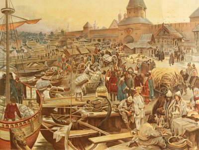 Port de Novgorod - Klavdiy Vasilievich Lebedev