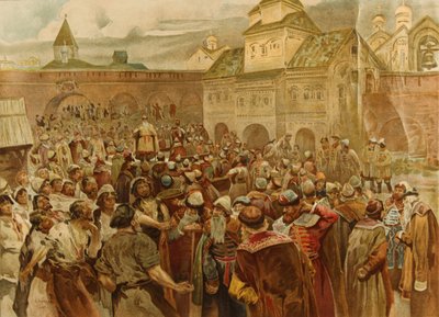 Le Veche dans la république de Novgorod, 1907 - Klavdiy Vasilievich Lebedev